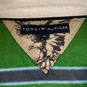 Tommy Hilfiger Green striped cotton rugby shirt
